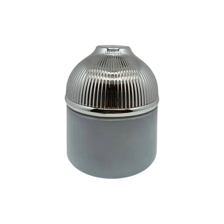 150ml Empty glass jar white with silver dome lid - for oud chips, bakhoor etc