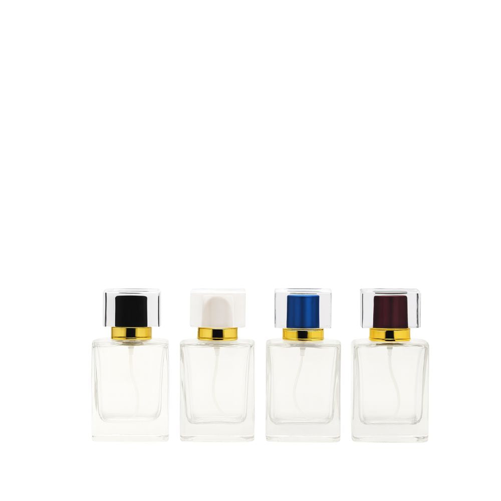 12x 30ml Clear Glass Cubic Spray Perfume Bottles - Wholesale Bulk Pack - refillable atomizers by Oud Aruma