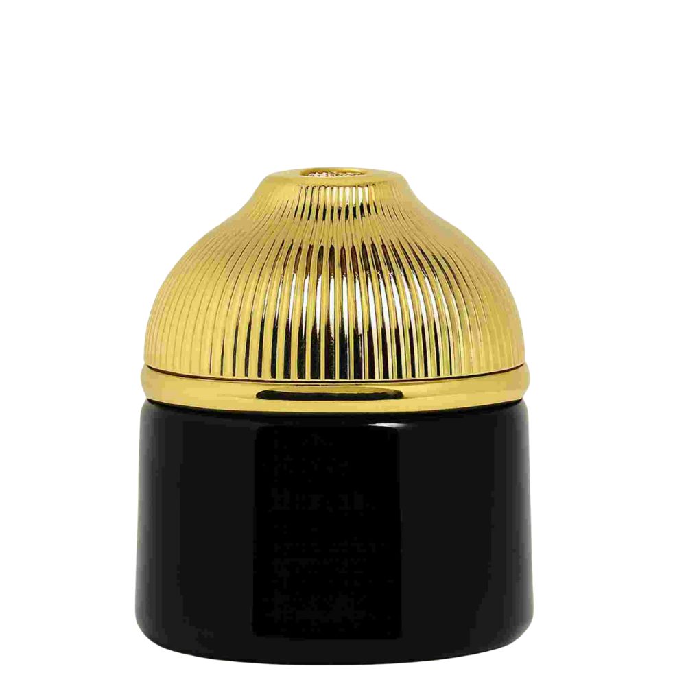 150ml Black Glass Jar with Gold Dome Lid – Premium Packaging for Oud & Bakhoor - refillable glass perfume bottles by Oud