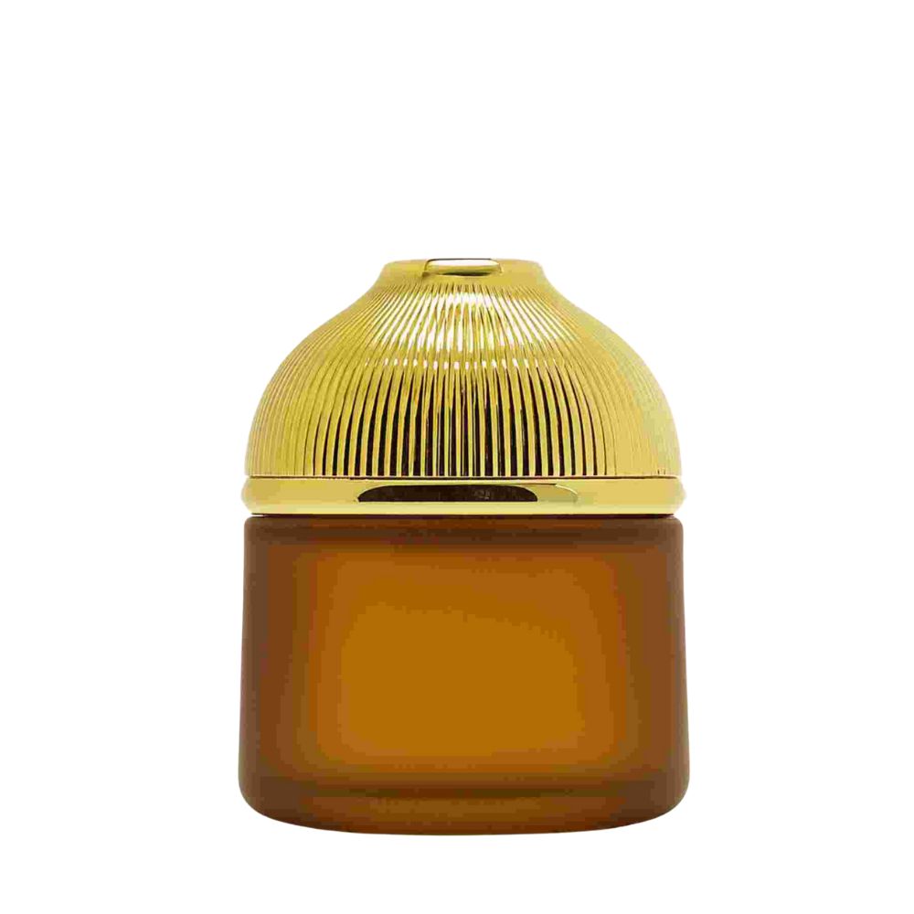 150ml Brown Glass Jar with Gold Dome Lid – Ideal for Oud Chips & Bakhoor - refillable glass perfume bottles by Oud Aruma