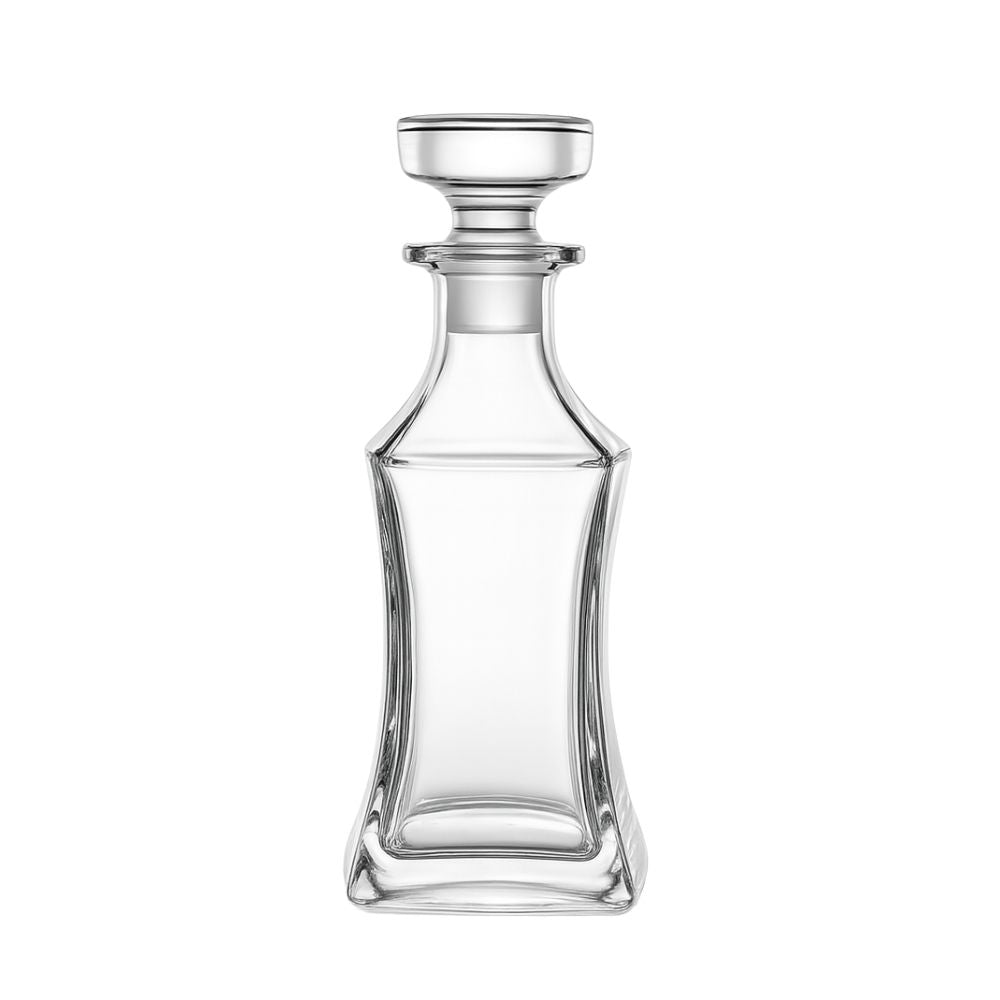 150ml Crystal Clear Glass Decanter with Flat Square Stopper – Classic Perfume Bottle - refillable glass perfume bottles by